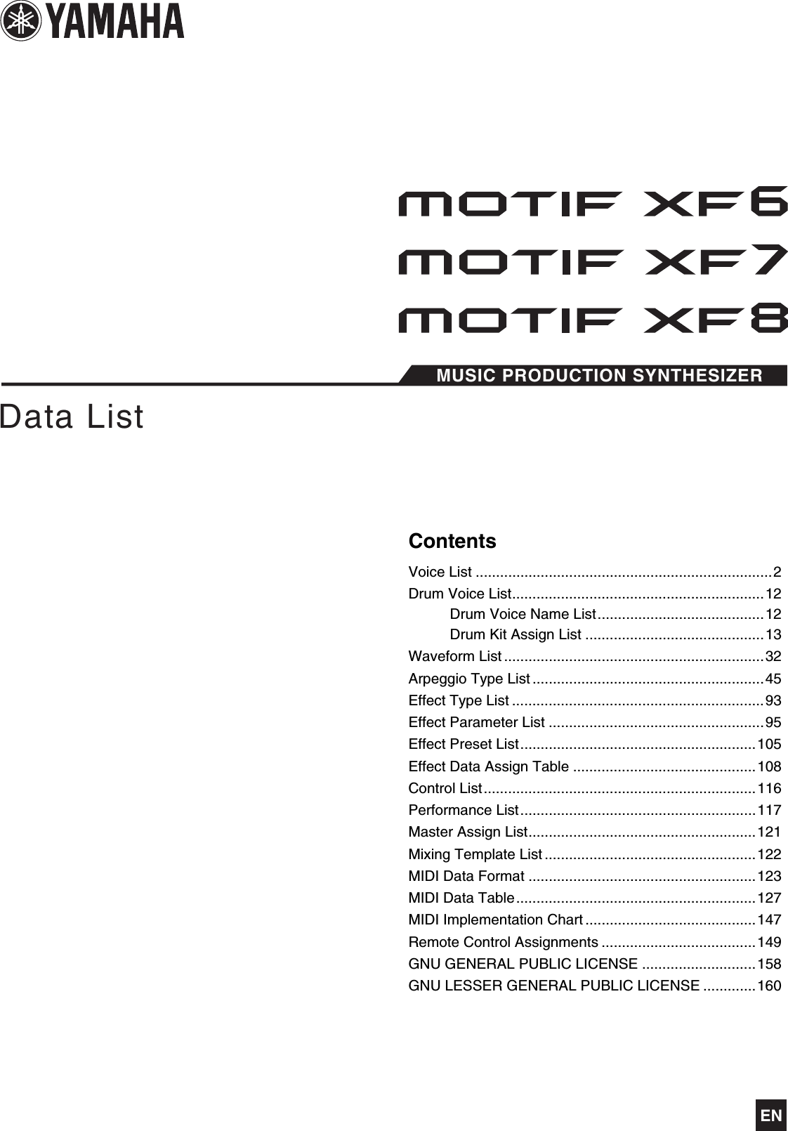 Table Teck Nouveau Yamaha Motif Xf Data List Motifxf En Dl C0