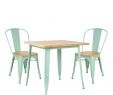 Tables Et Chaises De Jardin En solde Élégant Lot De Table Lix Bois 80x80 & 2 Chaises Lix Bois Sklum