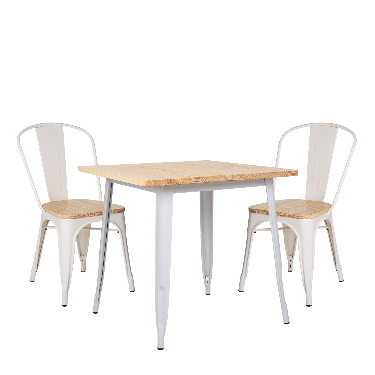 Tables Et Chaises De Jardin En solde Génial Lot De Table Lix Bois 80×80 & 2 Chaises Lix Bois Sklum