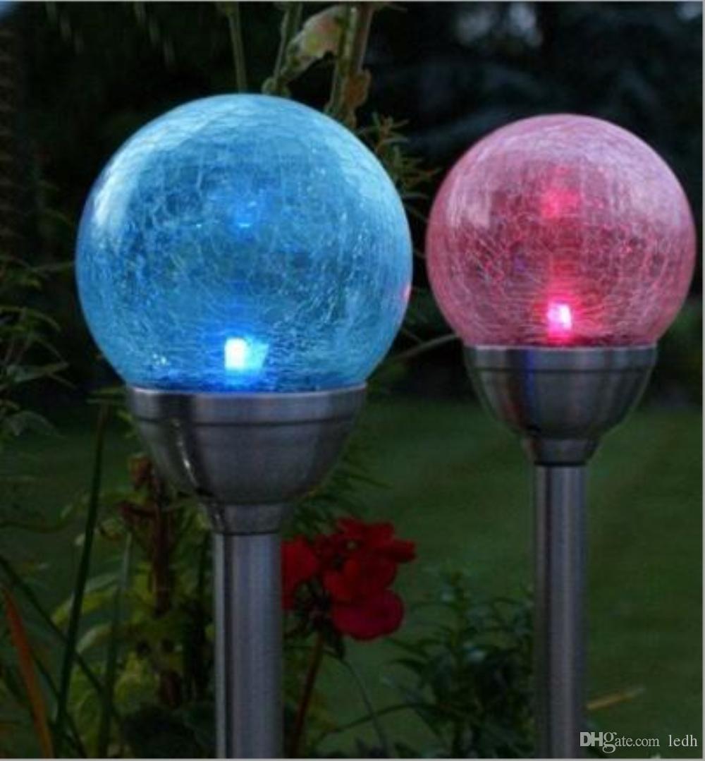 Terrasse De Jardin Unique 6 X Acier Inoxydable Couleurs Changeantes Crackle Ball Light