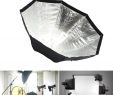 Vente Flash Salon De Jardin Frais Tempsa 120cm 48" softboxs forme Parapluie En Tissu Noir Pour