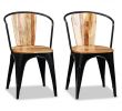 Vidaxl Salon De Jardin Génial Vidaxl 2x Chaise De Salle   Manger Bois D Acacia Massif