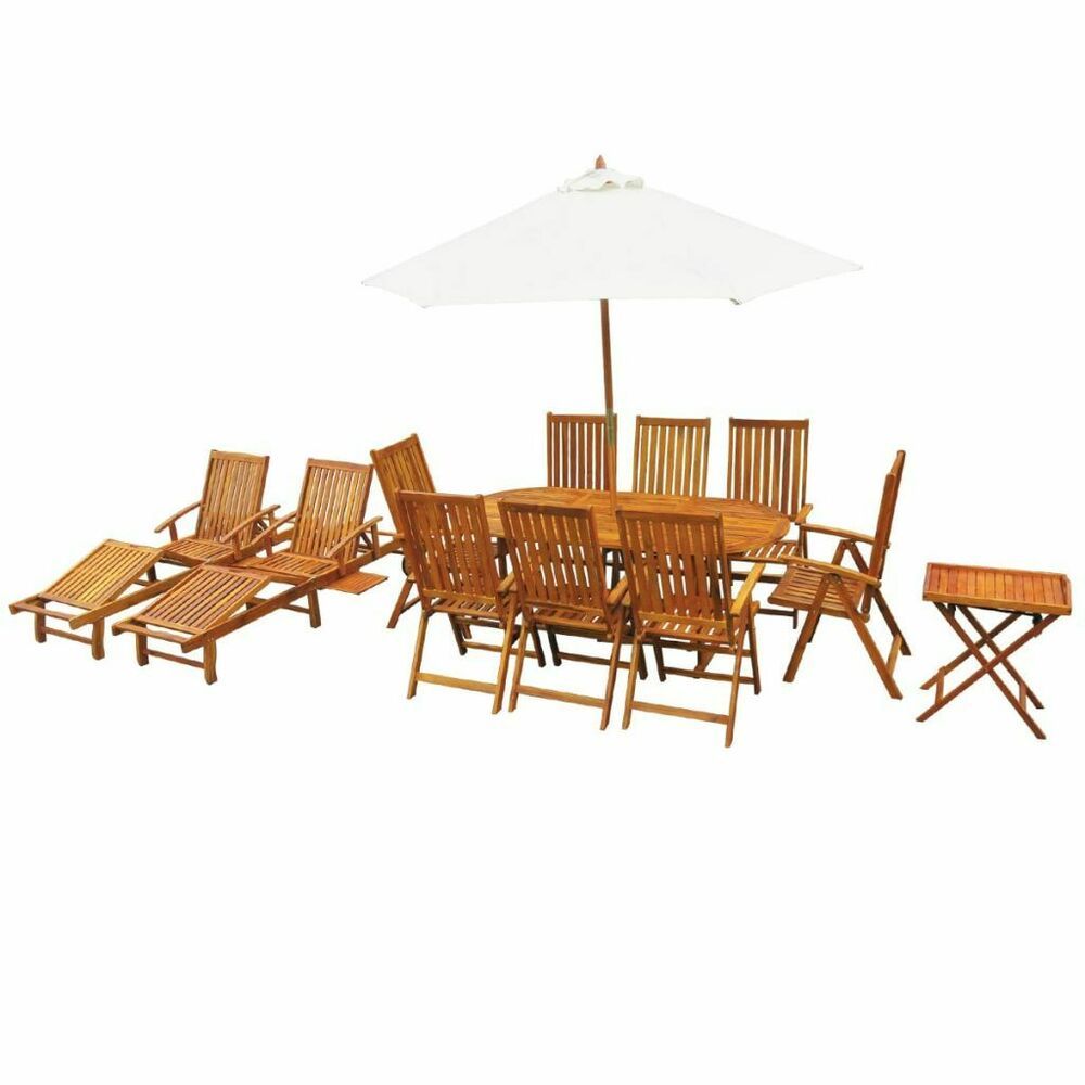 Vidaxl Salon De Jardin Unique Vidaxl Salle   Manger D Extérieur 13 Pcs Bois D Acacia