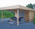 Achat Abri De Jardin Frais Abri De Jardin   toit Plat Avec Pergola 9 07m² En Sapin