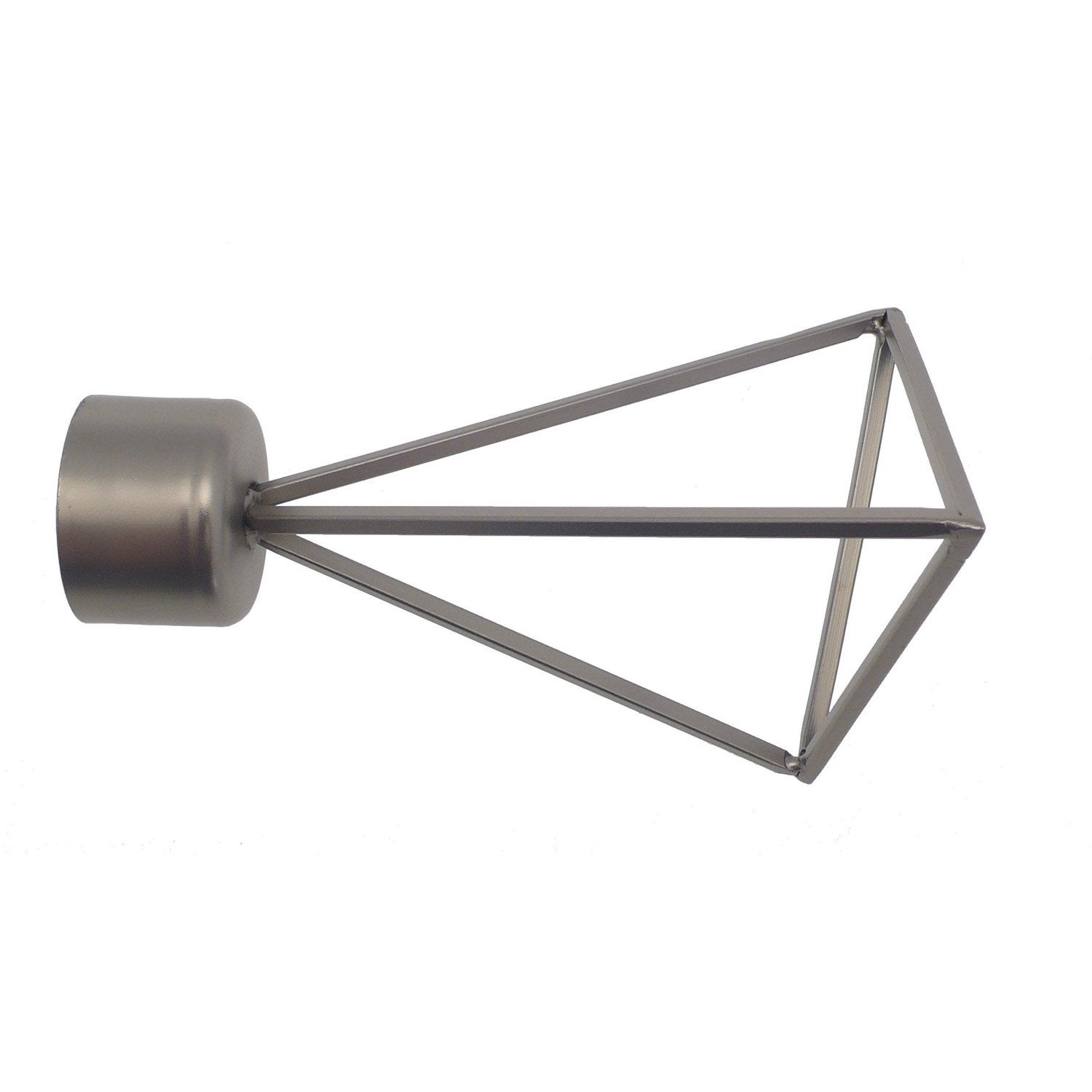 embout triangle design inspire pour tringle a rideau nickel diam 28 mm