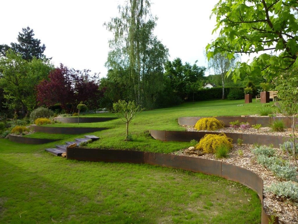 Amenagement Petit Jardin Charmant Corten Steel Retaining Wall Allows for Curved Terraces