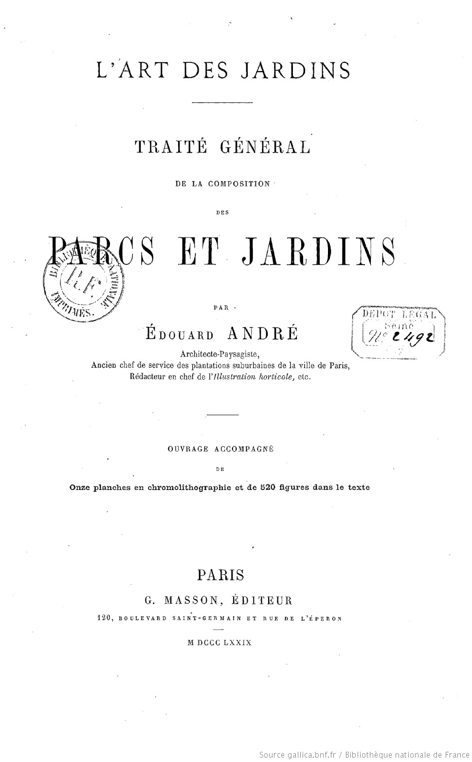 André Jardin Inspirant L Art Des Jardins Traité Général De La Position Des