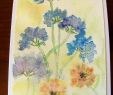 Au Jardin Fleuri Beau Carte Anniversaire Fleurs Carte Postale Fleur Bleue