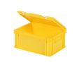 Bac Alimentaire Plastique Frais Bac Gerbable Avec Couvercle 400x300xh190mm Jaune