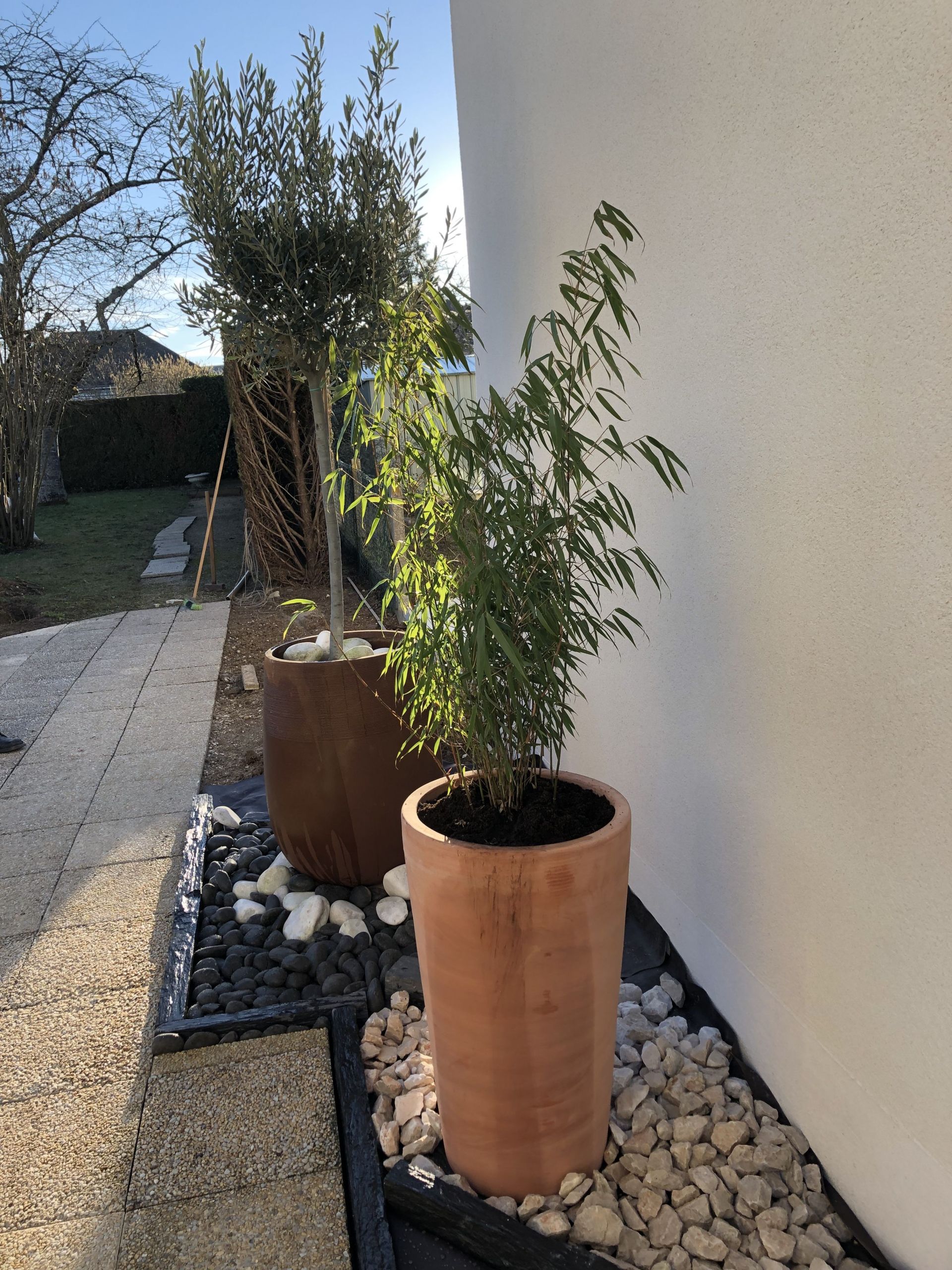 Bordure Ardoise Jardin Charmant Décorer Un Mur Blanc Et Haut