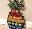 Cap Jardin Génial Upcycled Bottle Cap Pineapple Wall Decoration