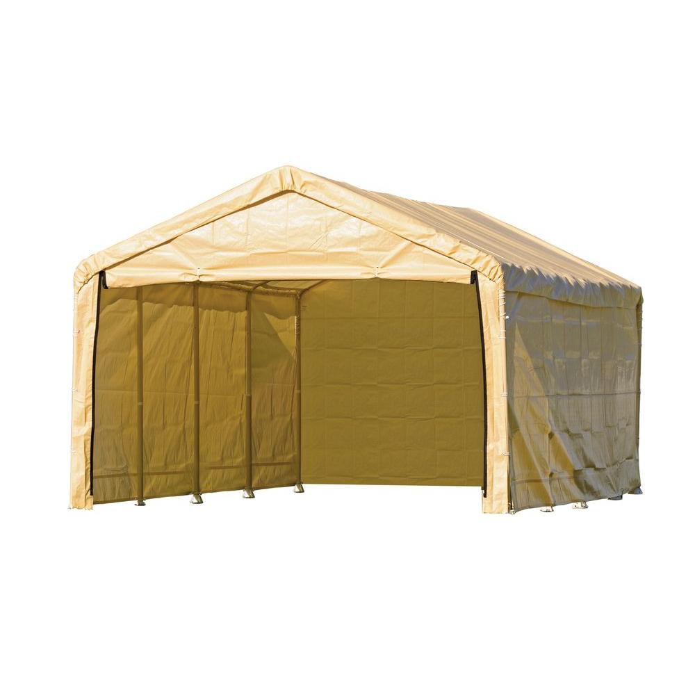 Carport Brico Depot Élégant Super Max 12 X 26 Tan Canopy Enclosure Kit Fits 2 Inch Frame