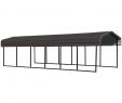 Carport Brico Depot Luxe Arrow 10 Ft W X 29 Ft D Charcoal Galvanized Steel Carport