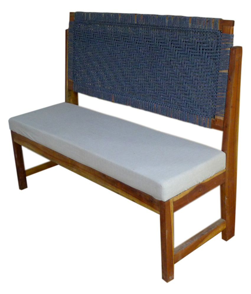 Chaise En Palette Élégant Wooden Bench for Outdoor with Cotton Cushioned Seat