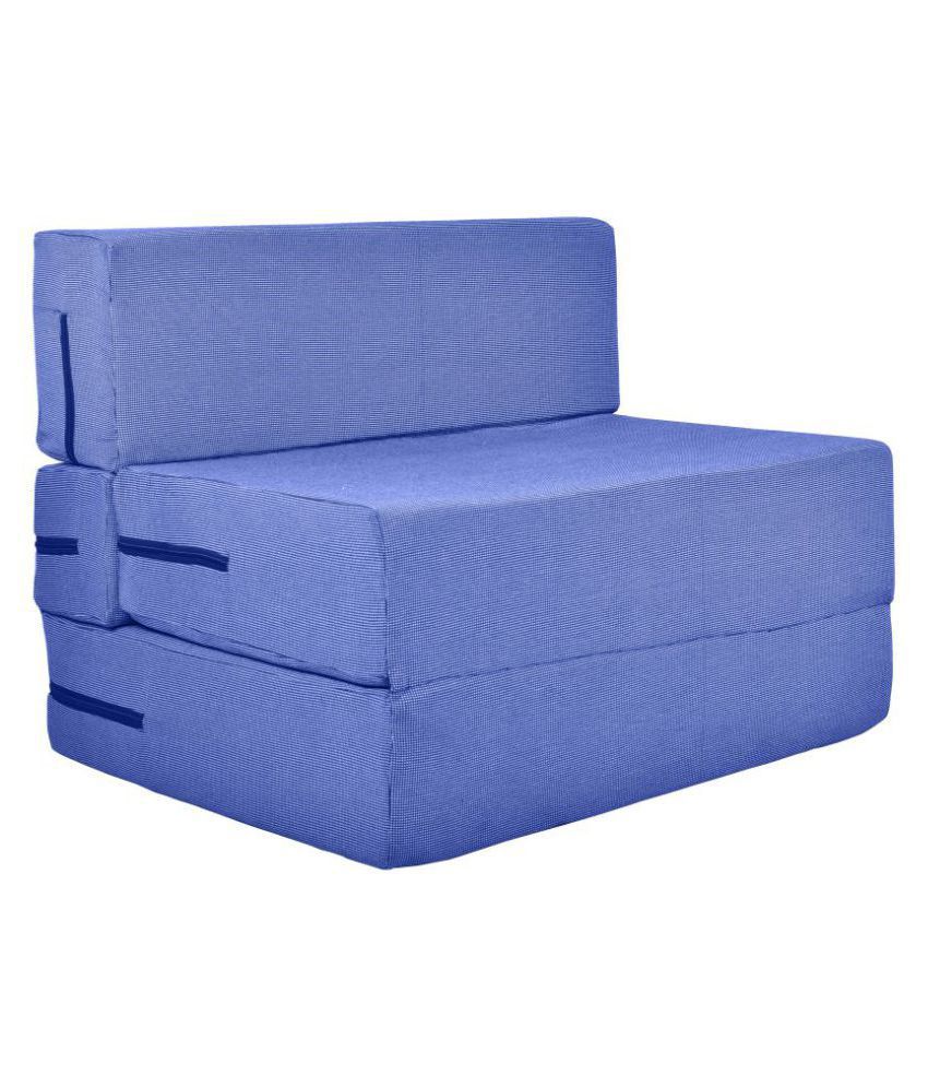 Chaise En Palette Nouveau Fy Space Saving Furniture Foldable sofa Cum Bed with Removable Washable Fabric Cover 3 X 6 Ft Blue
