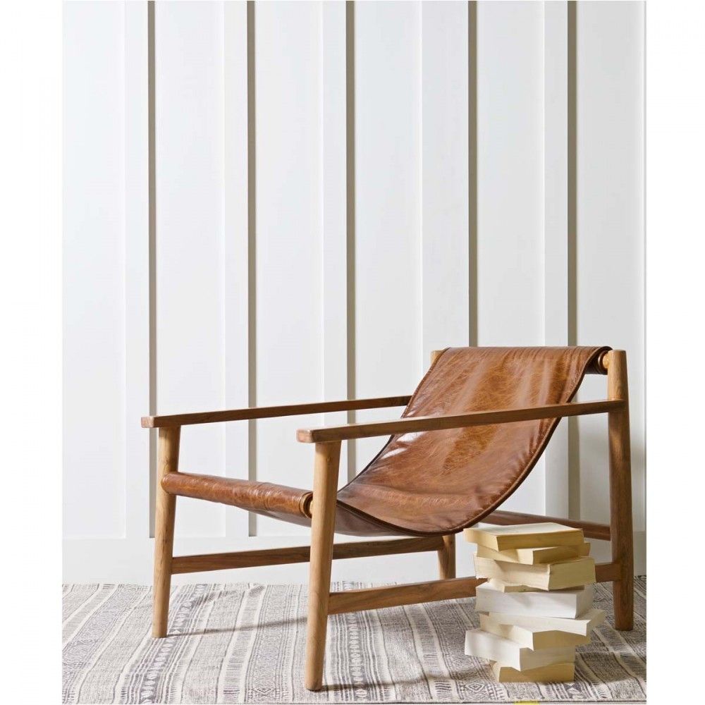 Chaises Gifi Frais Fauteuil En Bois Et Cuir Sling