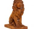 Chapiteau Jardin Inspirant Sculpture Droite Statue Jardin Figure Lion Rouille Fer Style Antique