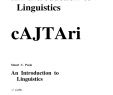 Chaton A Donner Strasbourg Nouveau An Introduction to Linguistics Stuart C Poole 1999 205p