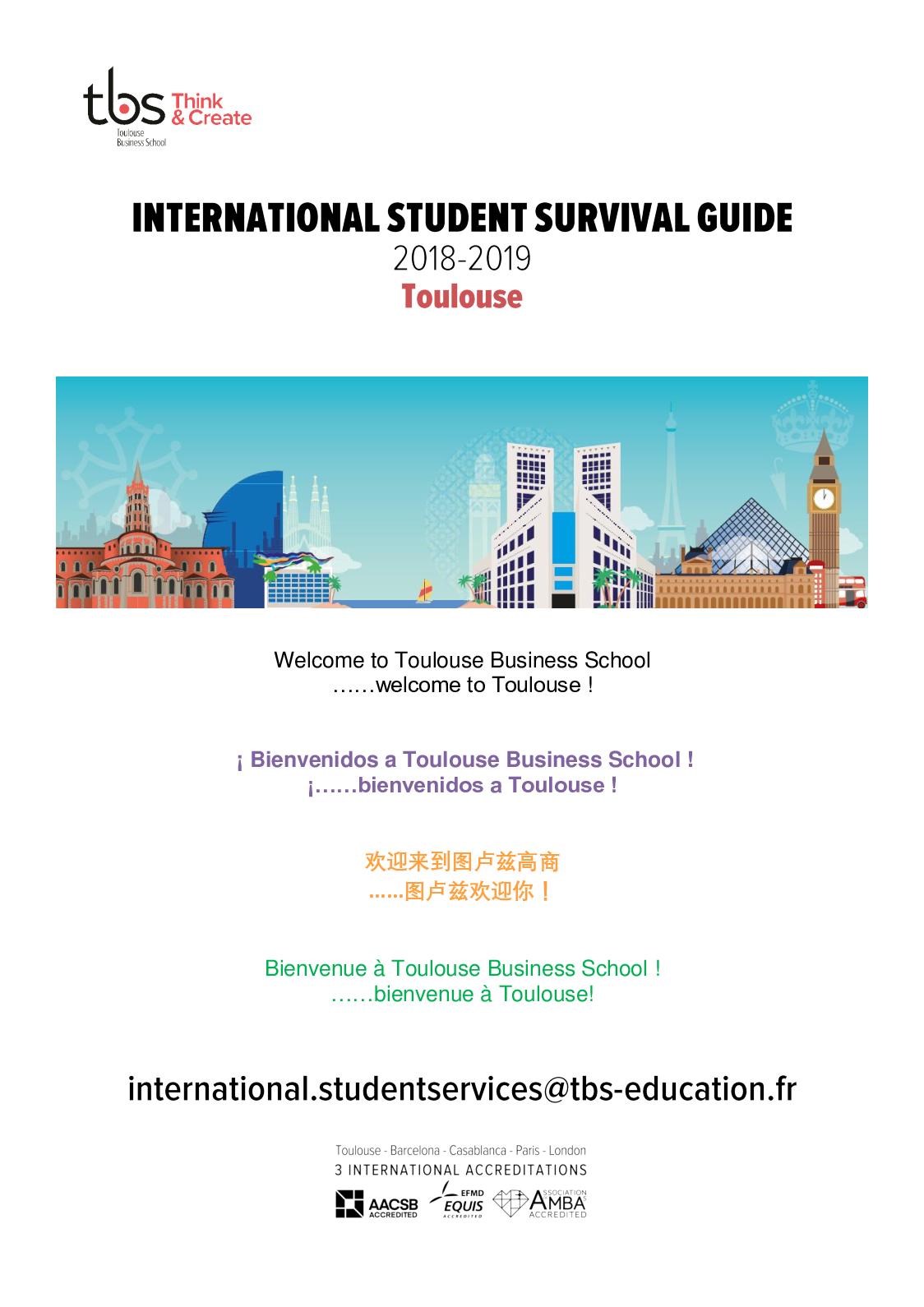 Cité Jardin toulouse Beau Calaméo Tbs Student Survival Guide Jan2019 Campus toulouse