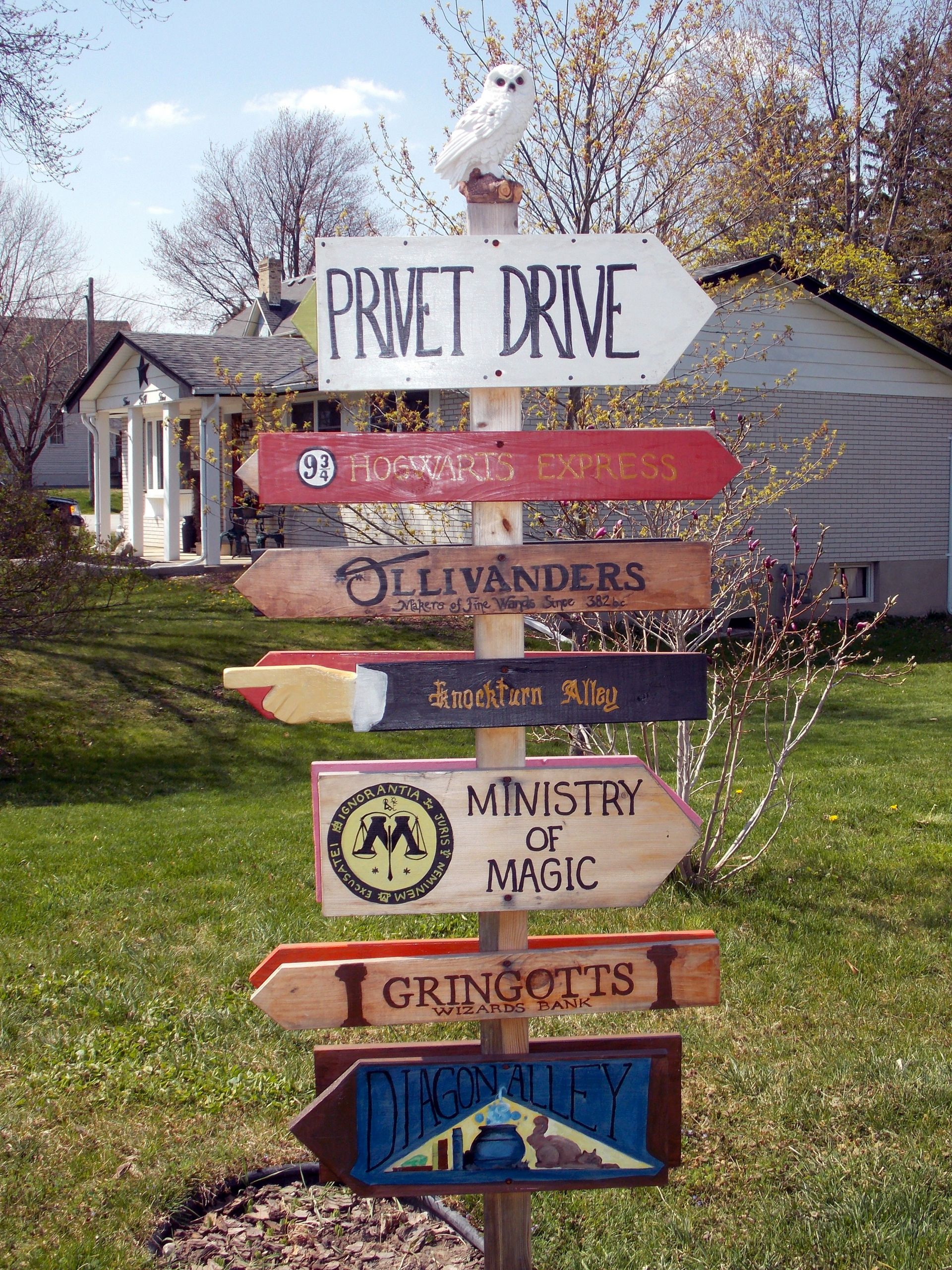 Création Jardin Élégant Harry Potter Sign Decor