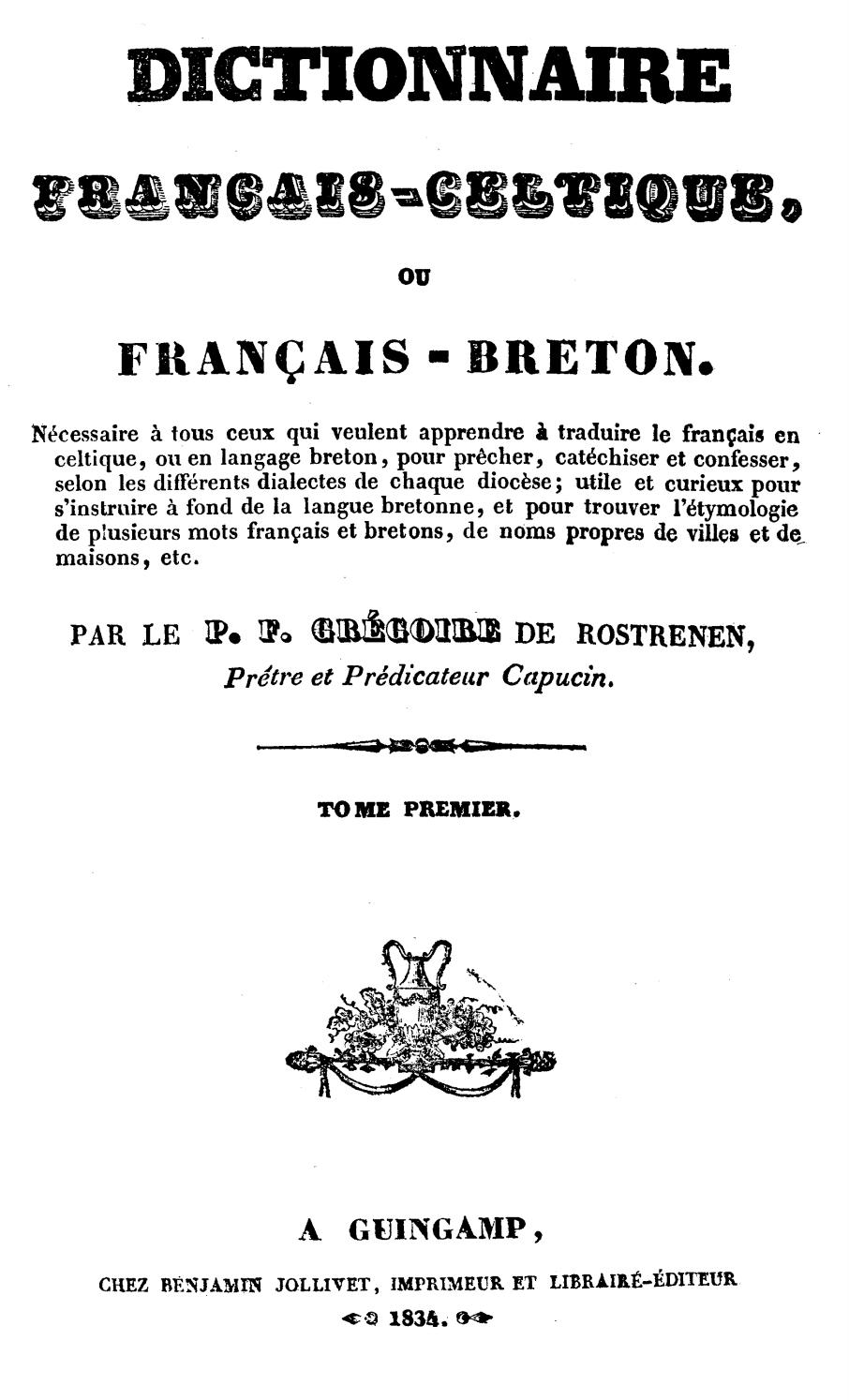 Créer Un Jardin Aromatique Génial Dictionnaire Fran§ais Celtique… G De Rostrenen… tome 1