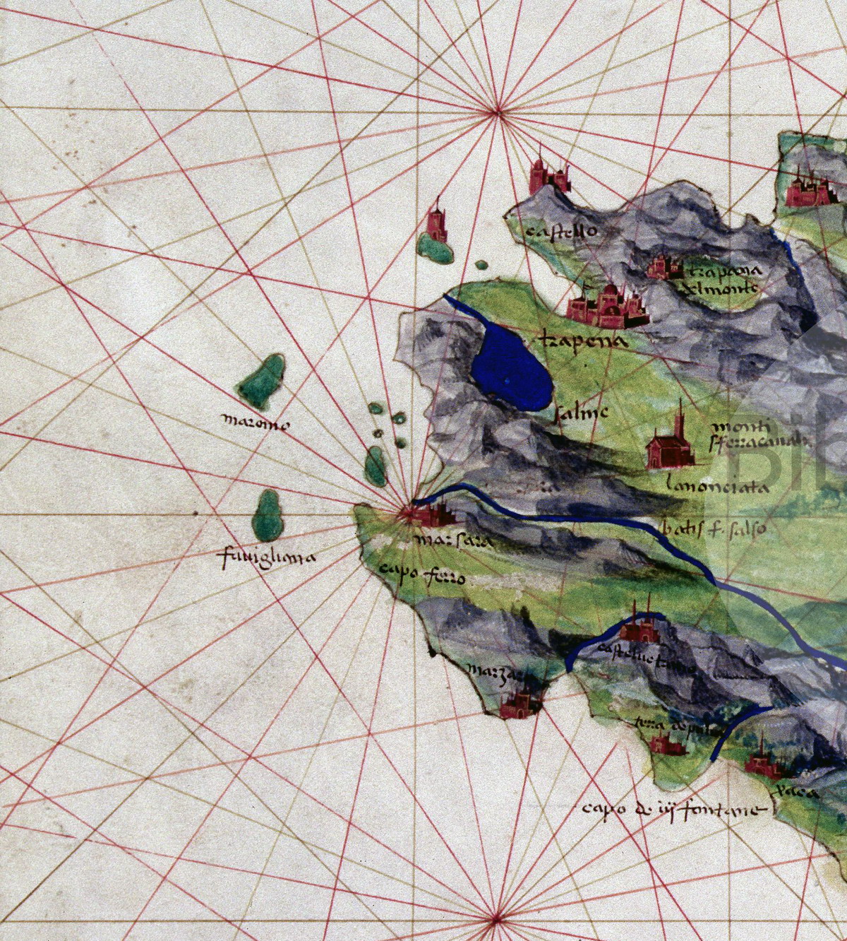 20 zoom Agnese Battista carta corografico nautica della S 1556