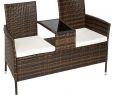 Fauteuil De Jardin Multiposition Unique Banc De Jardin En Résine Tressé Poly Rotin Table