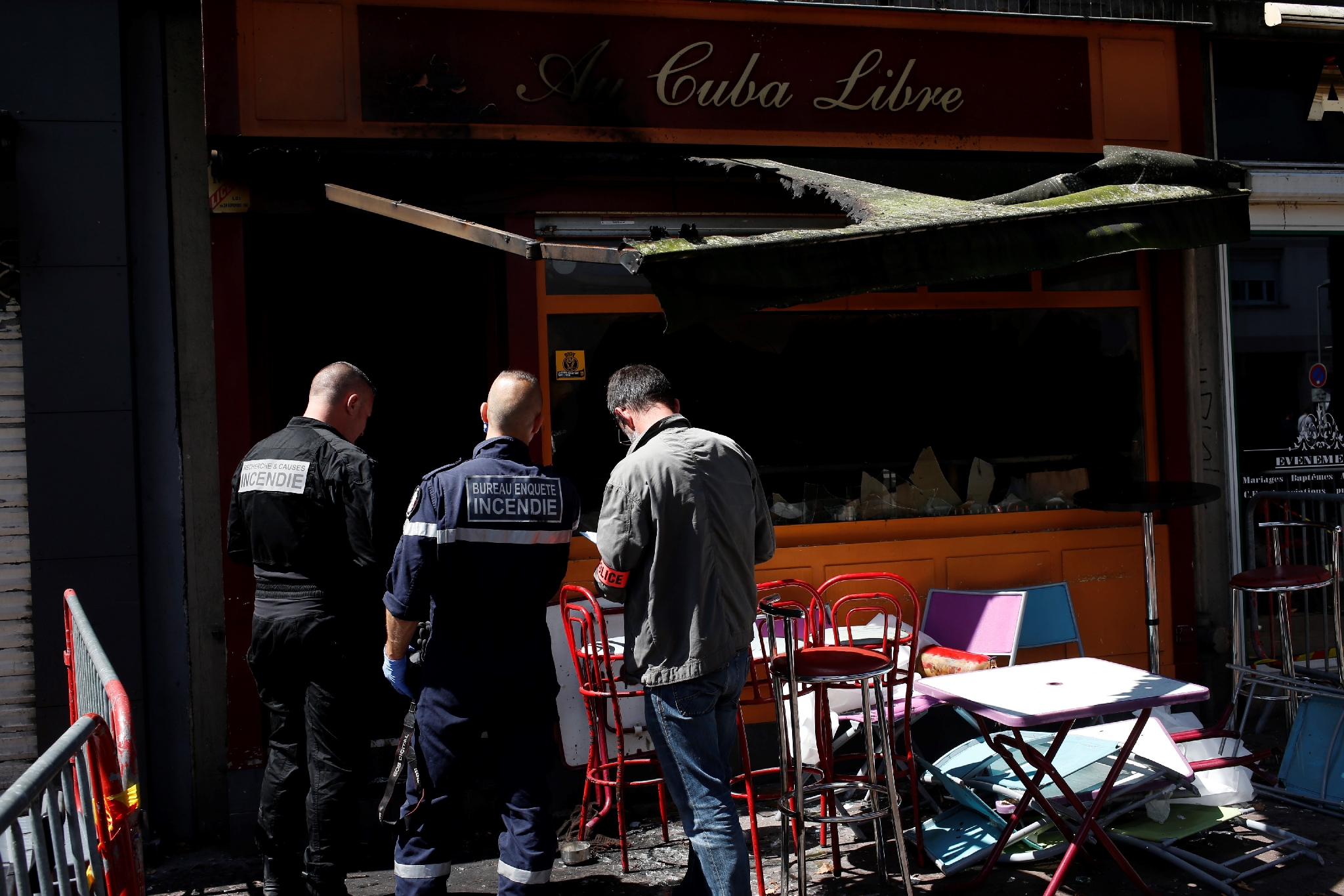 pompiers 6 2016 devant Cuba Libre ravage incen Rouen 0