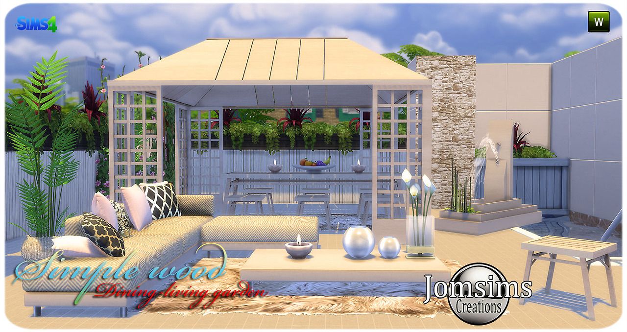 Idee Salon De Jardin Best Of Simple Wood Dining Living Jardin Sims 4 En 4 Teintes Bois