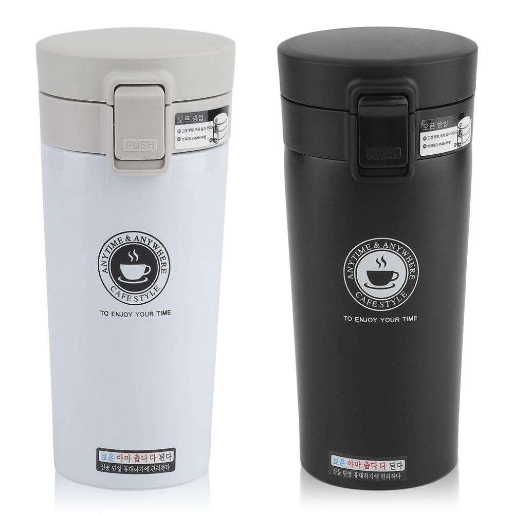 380 ML À Double Paroi En Acier Inoxydable Café Thermos Tasses Tasses Fuite preuve Thermique Bouteille