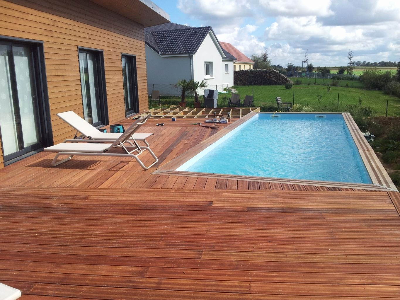 Jardin Autour Piscine Luxe Terrasse Bois Piscine Hors sol Impressionnant Amenagement