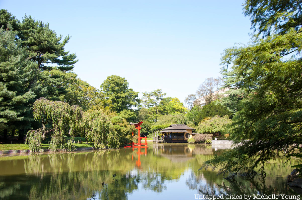 Japanese Hill and Pond Garden Brooklyn Botanic Garden Waterfall NYC 1