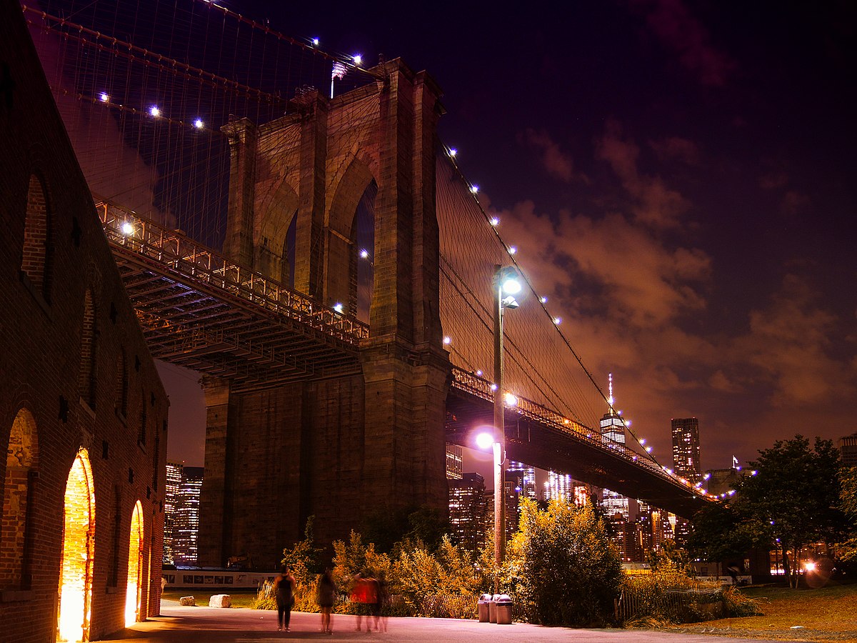 1200px Brooklyn Bridge at Night taken from Brooklyn Bridge Park