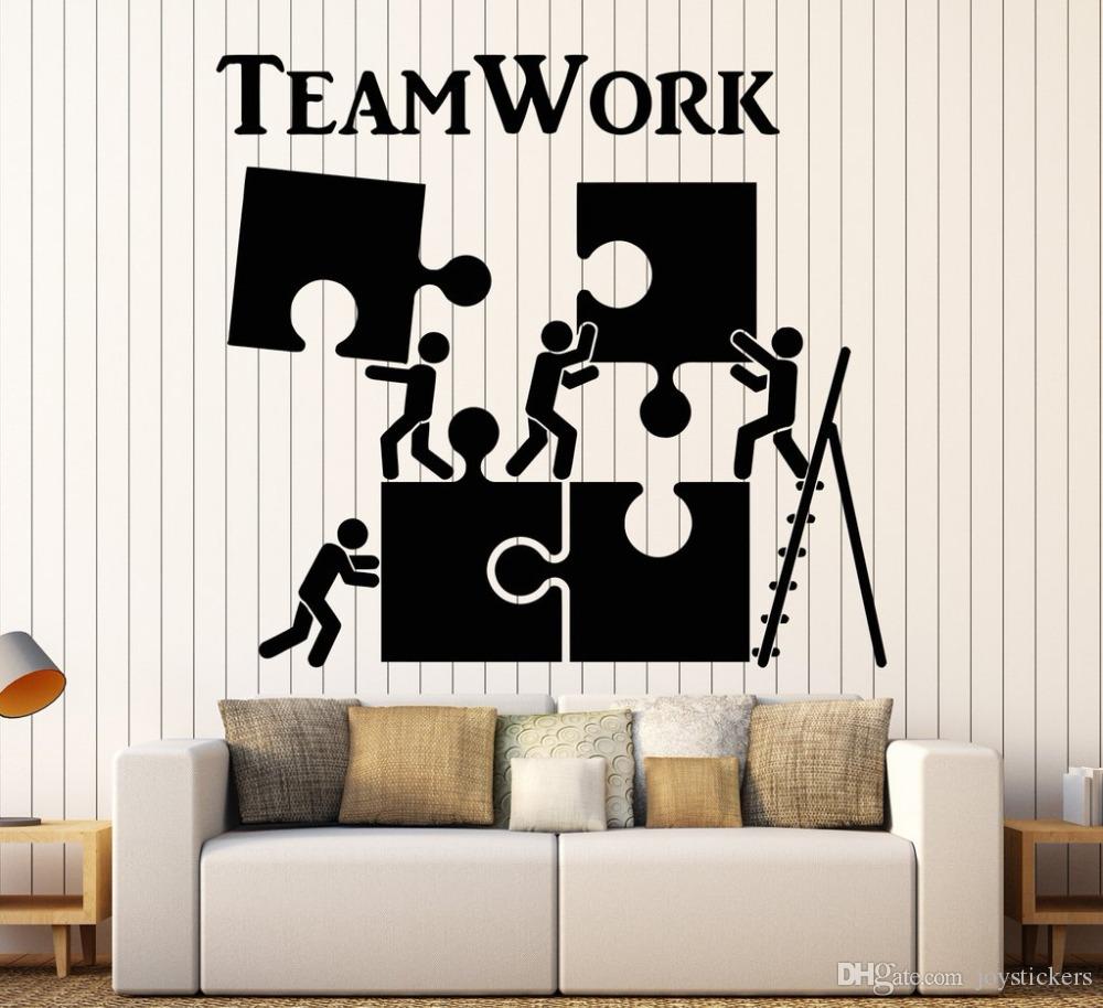 Jardin De Maison Génial Acheter Vinyle Decal Sticker Teamwork Motivation Décor Pour Employé De Bureau Puzzle Stickers Muraux Moderne Intérieur Art Décoration Murale Chaude De