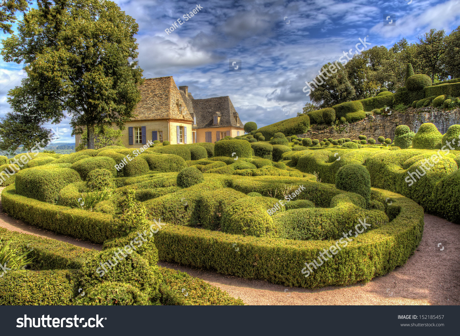 stock photo les jardins de marqueyssac dordogne france