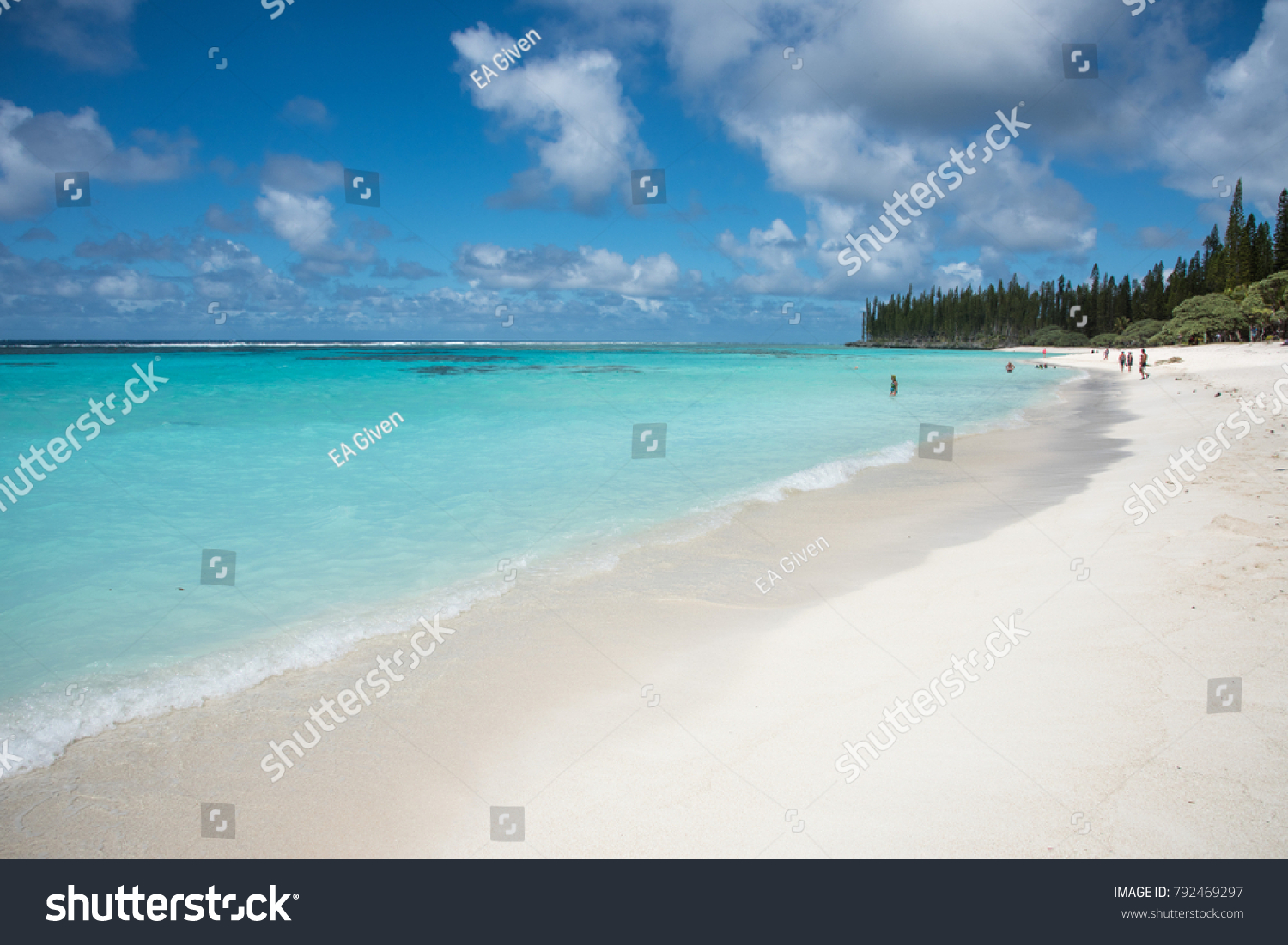 stock photo tadine mare new caledonia december white sands turquoise pacific ocean waters and pines