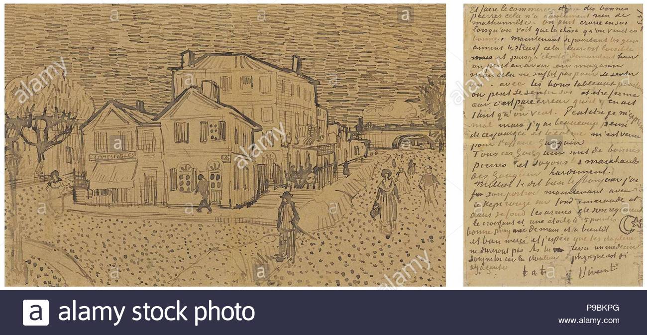 the yellow house the street letter to theo from arles saturday 29 september 1888 museum van gogh museum amsterdam P9BKPG