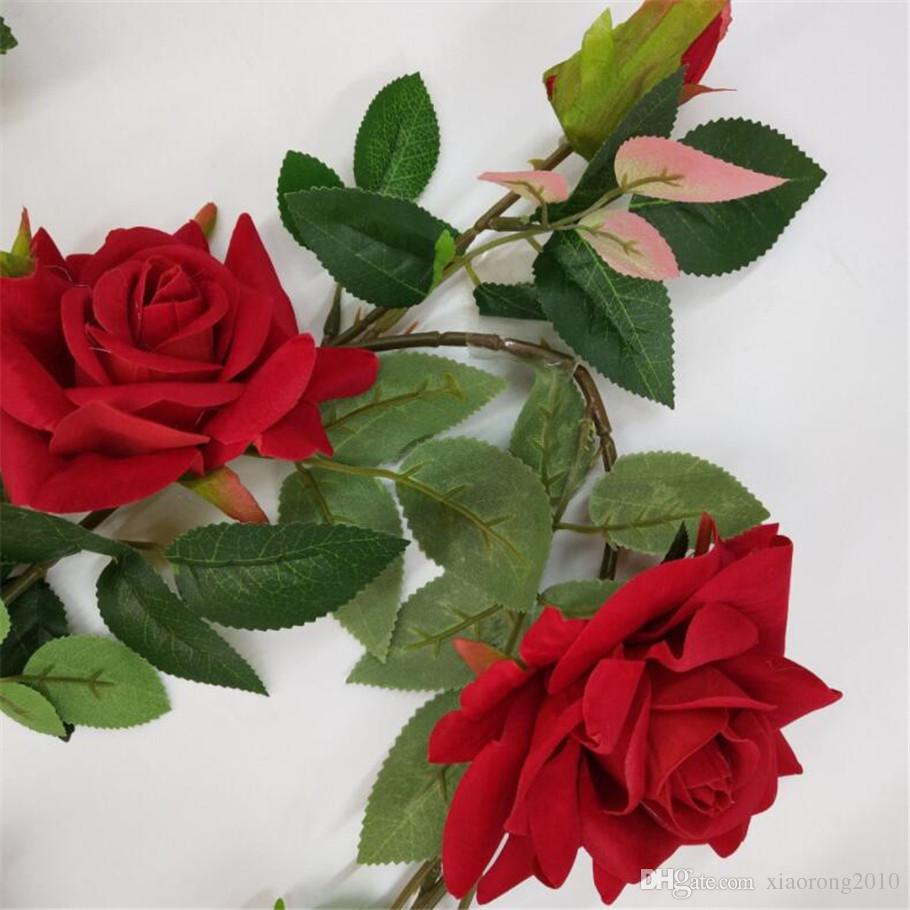 Jardin Des Fleurs Bordeaux Génial Acheter Deux Rose Fleur Vigne Artificielle Rouge Velours Rose Vignes Mur Fleurs Suspendus Fleurs Pour La Décoration Murale De $30 66 Du Xiaorong2010