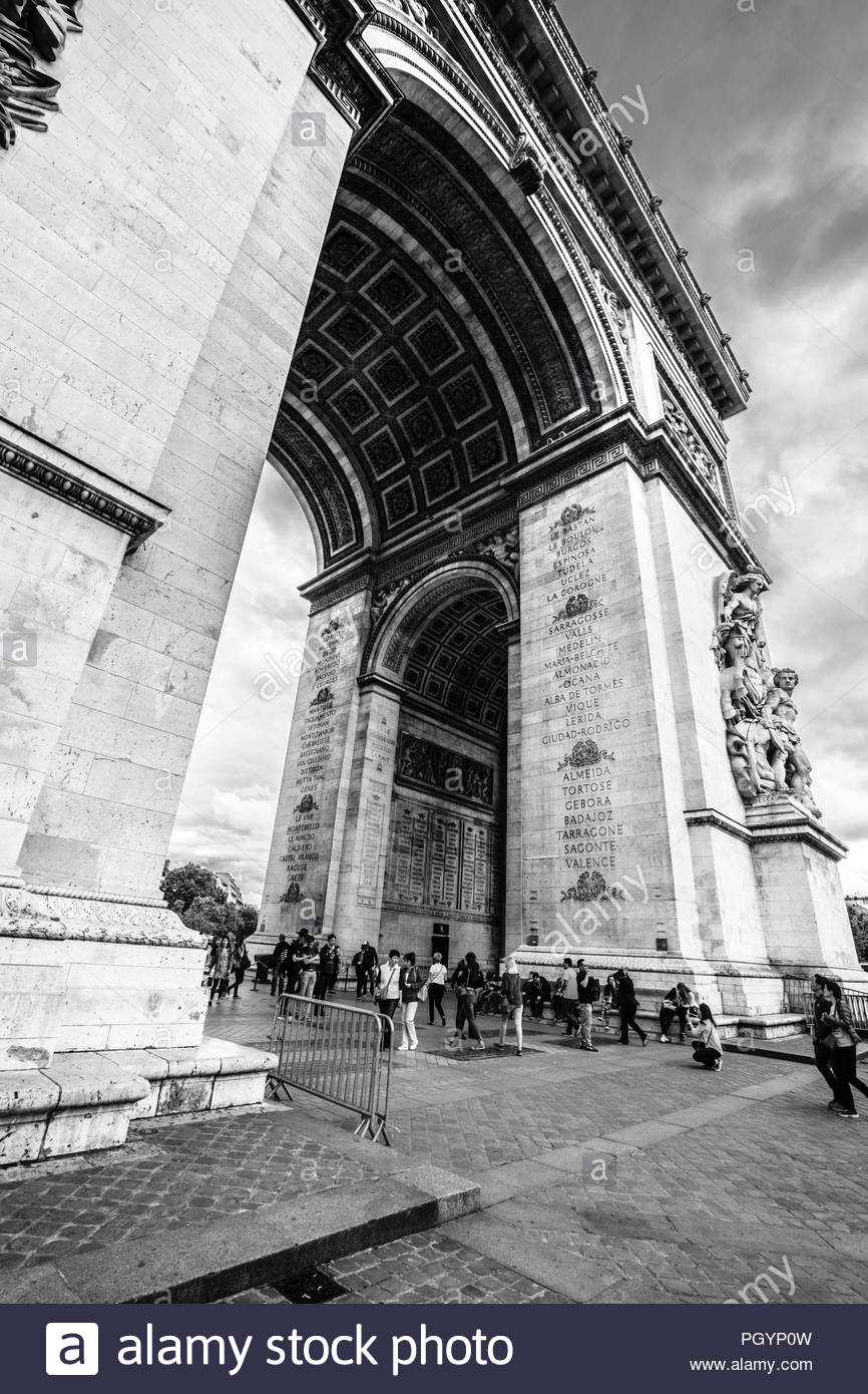 triumph arch paris arch d triomphe is one of the most famous monuments in paris standing at the western end of the champs lyses at the center PGYP0W