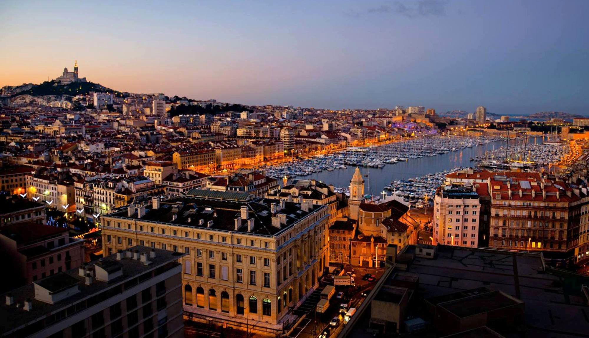 marseille harbor and city