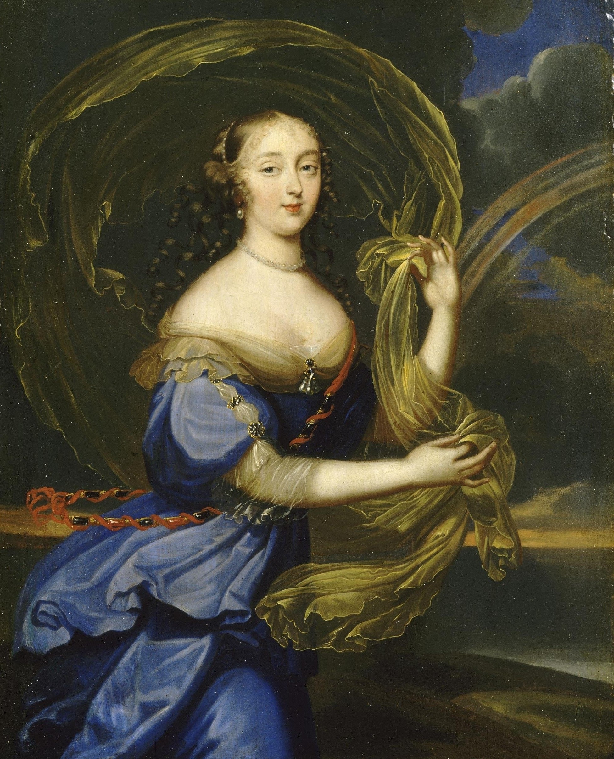 Portrait painting of Françoise de Rochechouart Madame de Montespan by an unknown artist at the Musée national du Château de Versailles