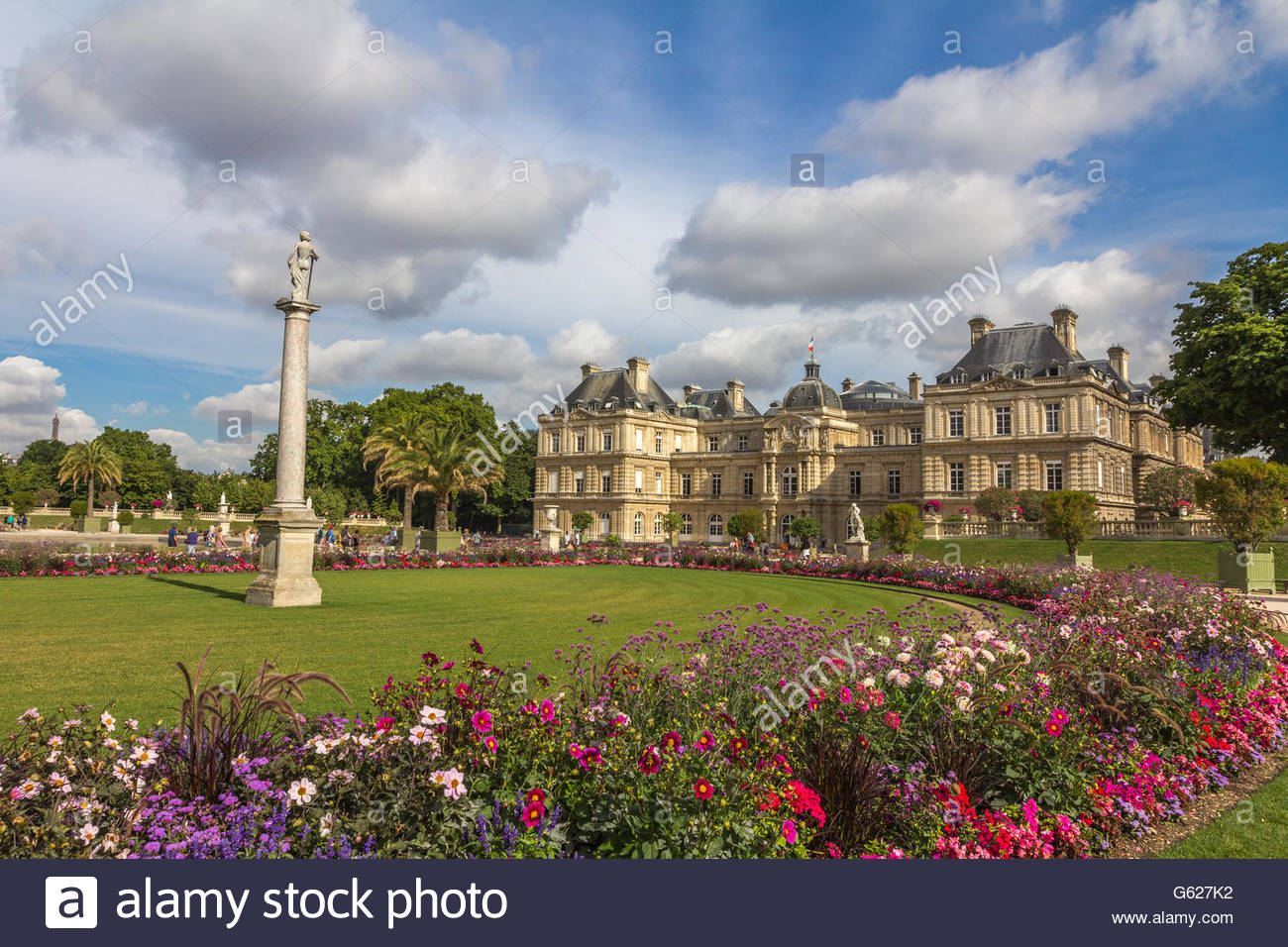 the front view od luxembourg palace in paris france G627K2