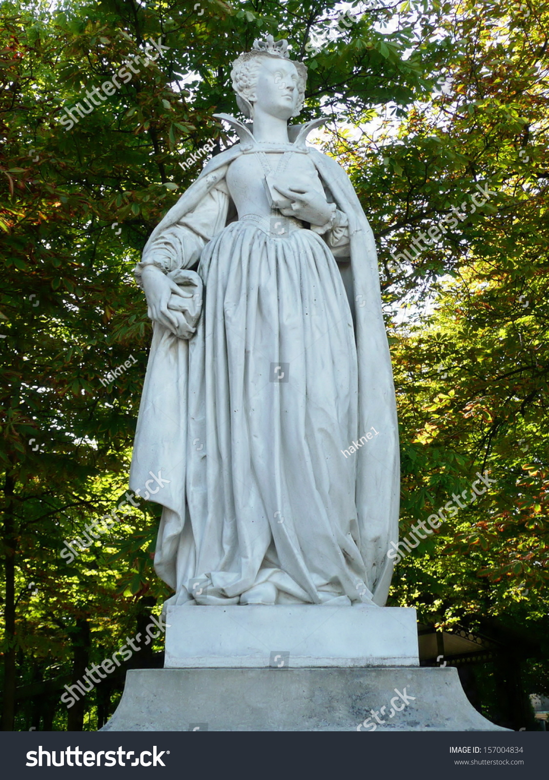 stock photo statue od queen mary stuart in jardin du luxembourg in paris