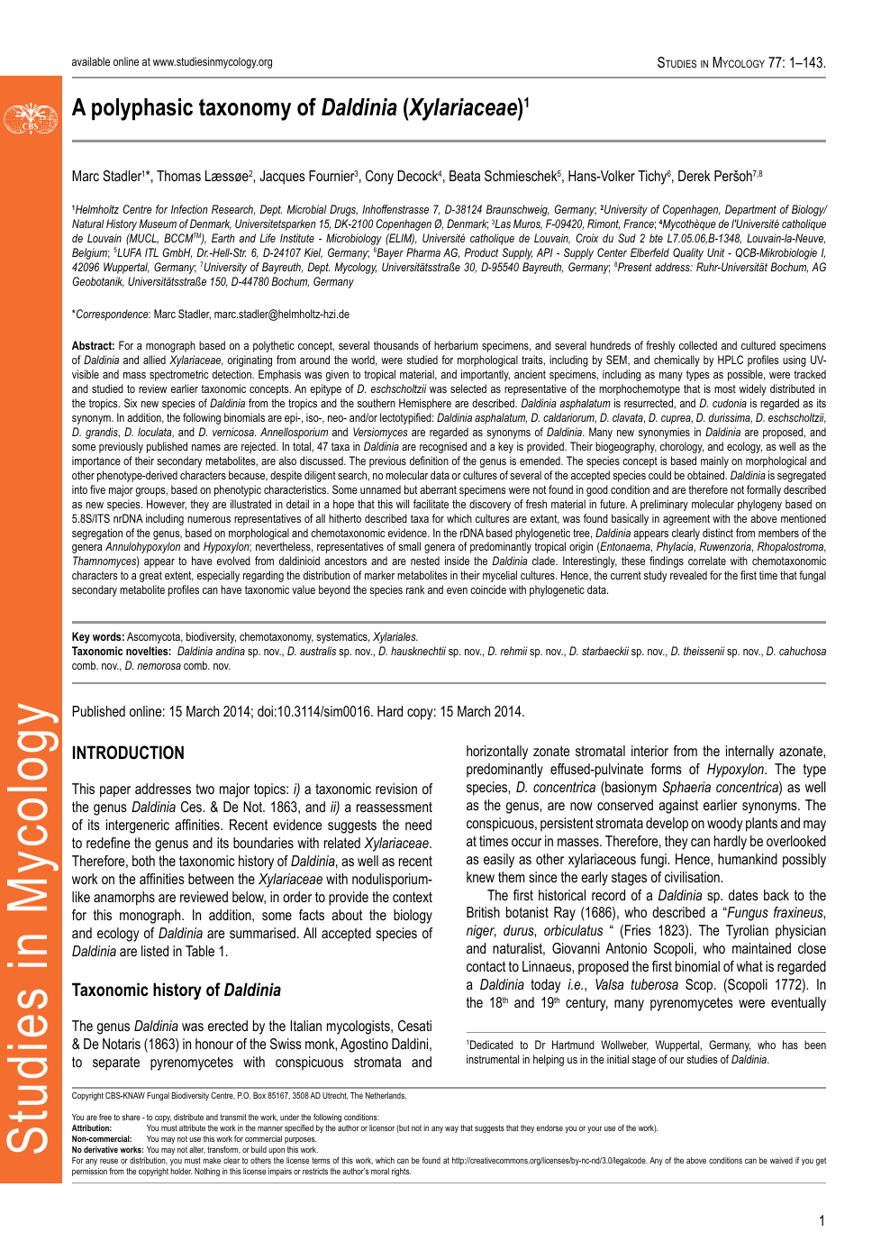 Jardin Du Thé Unique A Polyphasic Taxonomy Of Daldinia Xylariaceae 1 – topic Of