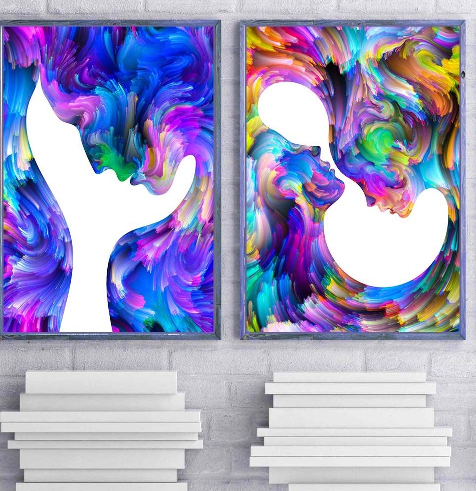 DPARTISAN Abstract Posters And Prints Wall Art Canvas Painting Wall For Living font b Room