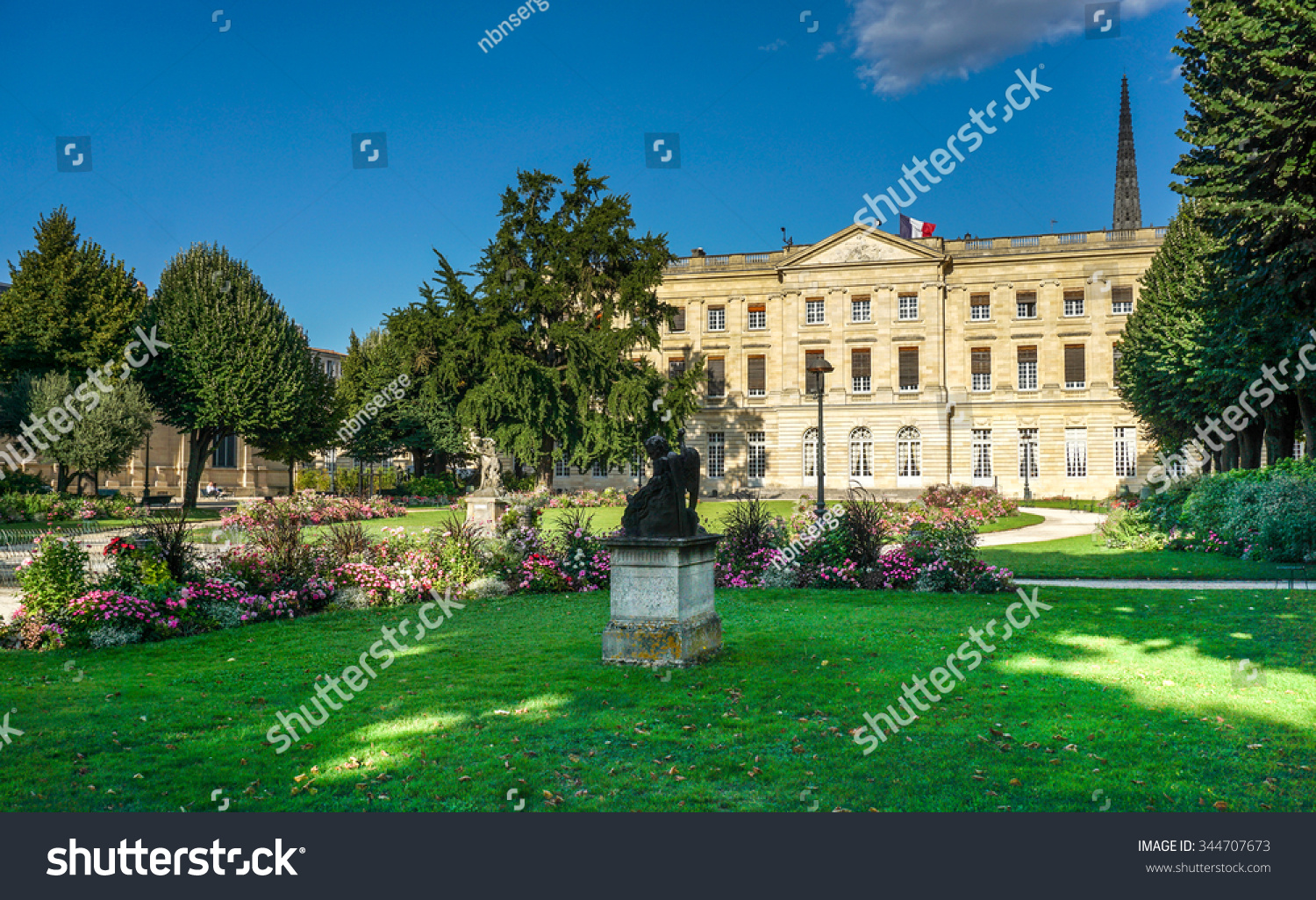 stock photo bordeaux france public park jardin de la mairie center town bordeaux with ancient historic