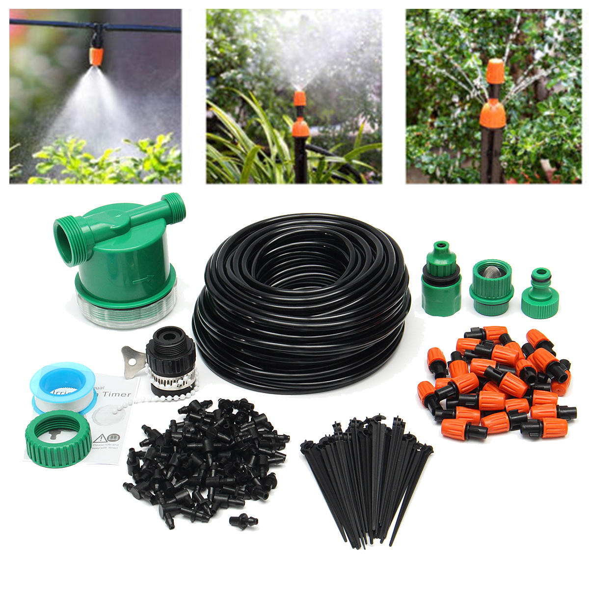 Jardin Sans Arrosage Unique 122 Pcs Irrigation Goutte   Goutte Automatique Syst¨me D Arrosage Diy Arroseur électronique Contr´le Minuterie Tuyau De Jardin 25 M