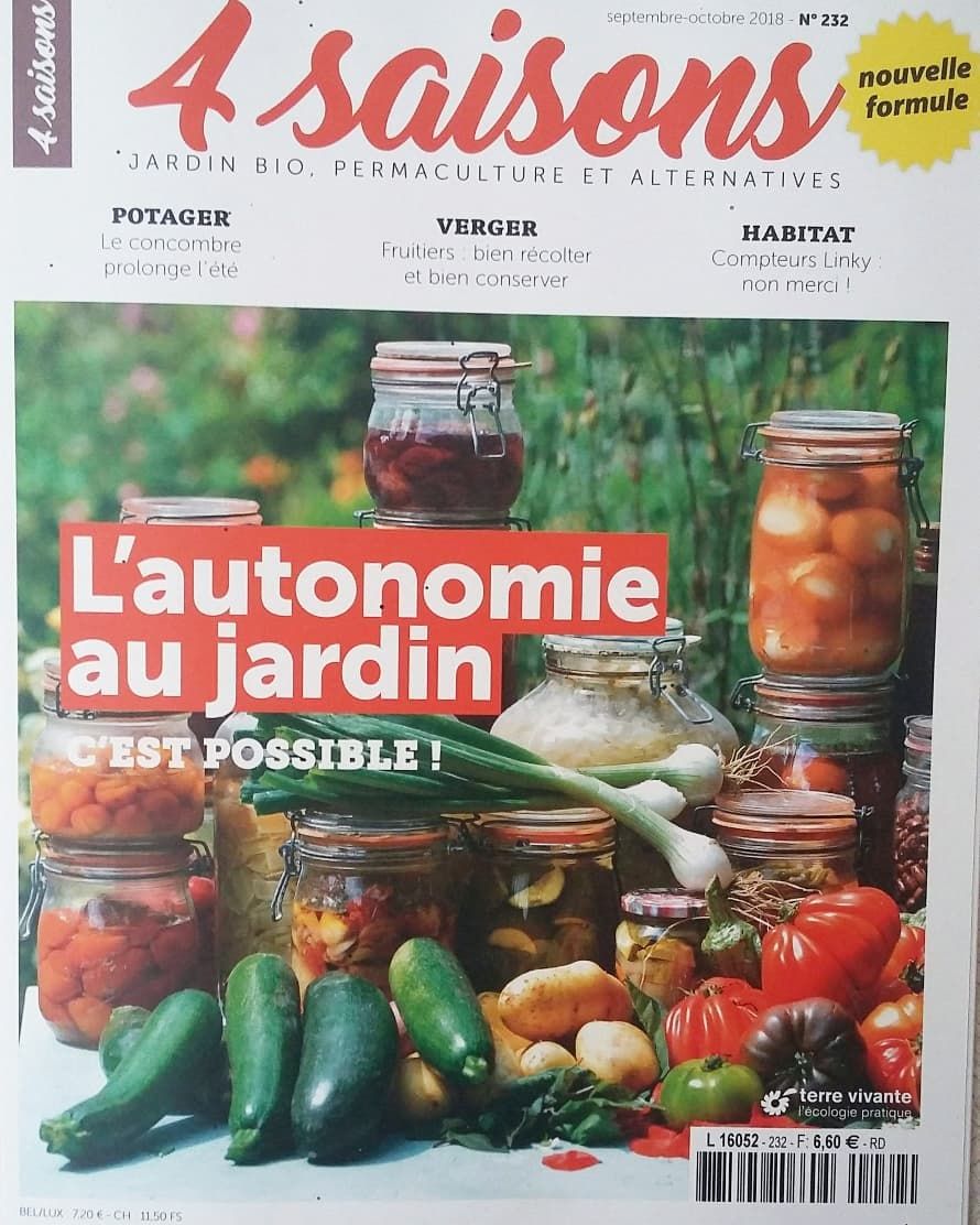 Jardin Septembre Nouveau Magazine4saisons Terrevivante Livre Magazine Ecologique