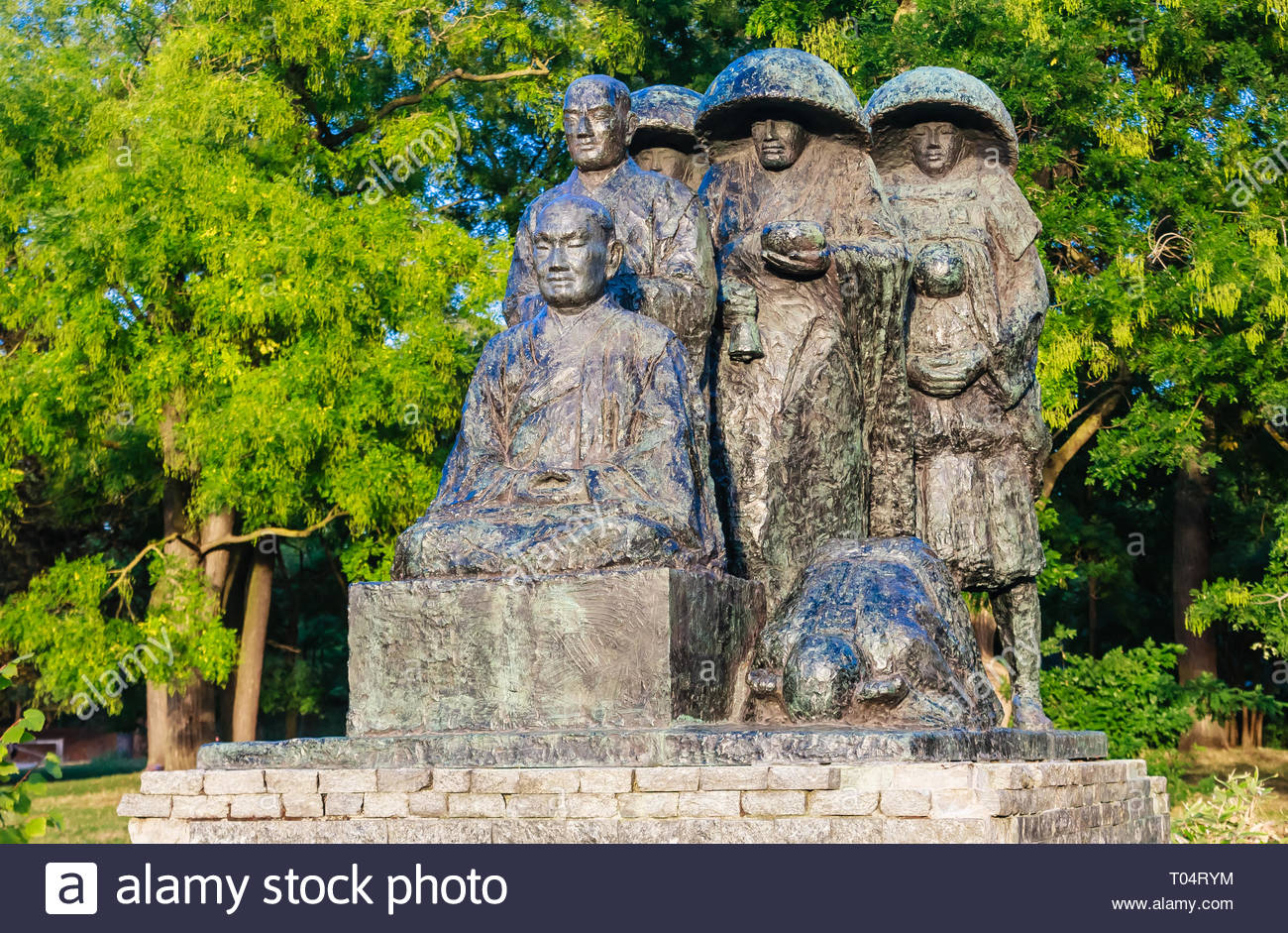 view of monument in public park parc de vincennes paris france T04RYM