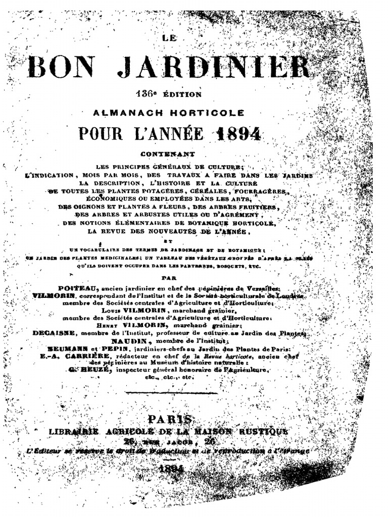 Le Bon Coin 76 Jardinage Best Of Le Bon Jardinier Almanach Horticole 1894 Partie 1